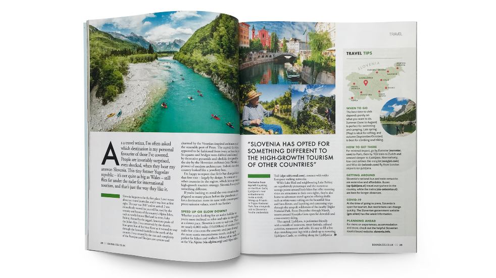 Slovenia travel feature in mag